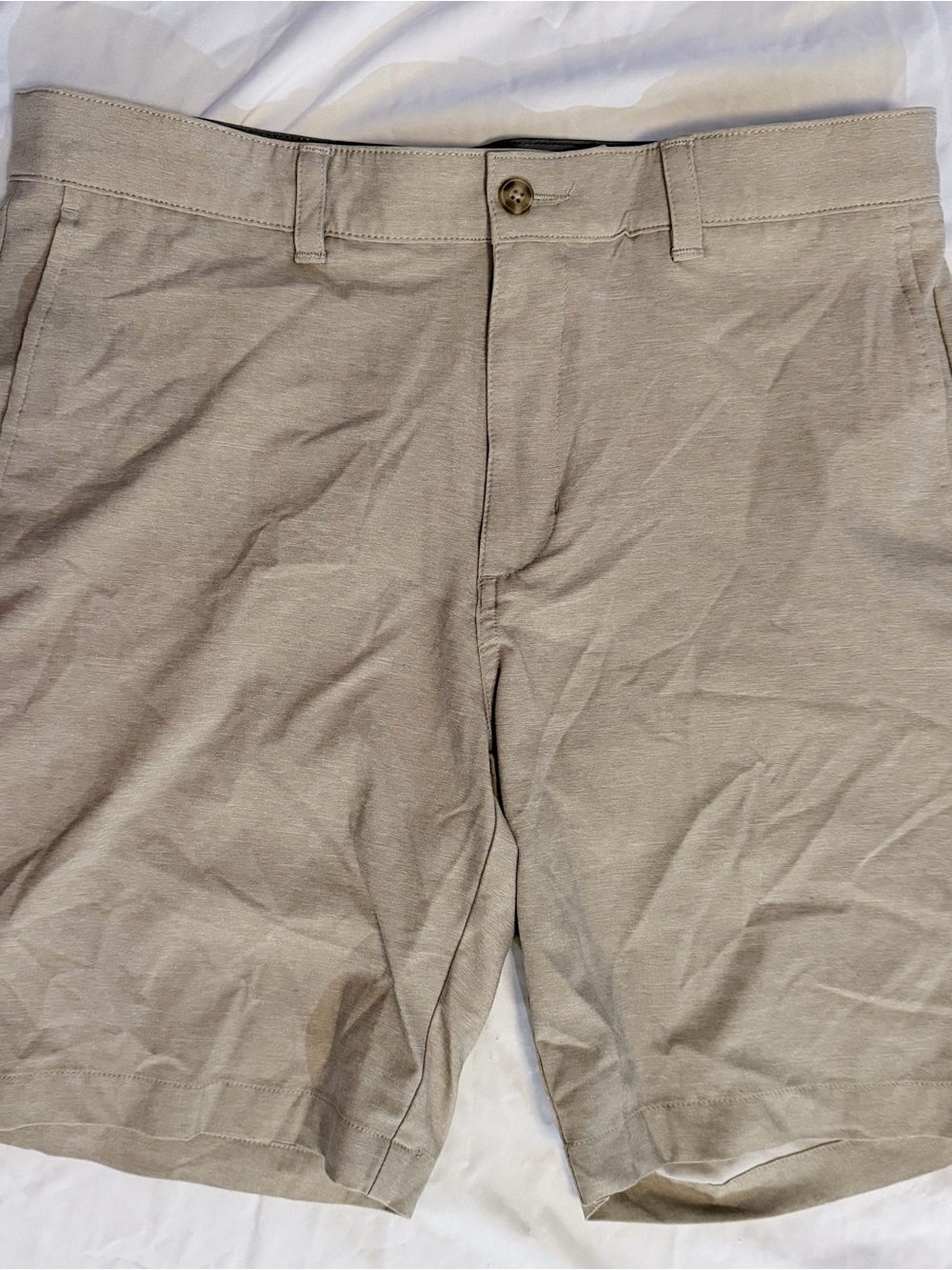 Hogan Men's Khaki Flat Front Shorts